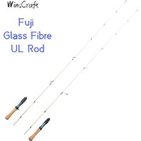 All Fuji Solid Tip Spinning Casting Fishing Rod Ultralight Glass Fibre Soft Trout Fishing Rod 2Sections 1.4m UL Rod Action Fast