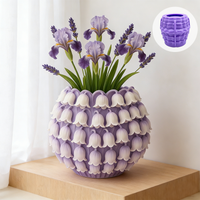 Lily of the valley shaped flower pot made with silicone mold, meticulously recreating the texture of the lily of the valley. One