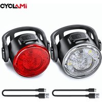 CYCLAMI Bicycle Taillights Waterproof MTB Bike Lamp Battery Powered Warning Cycling Tail Light LED Headlight Rear Lamp