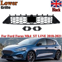 Vorderer Unterer Stoßstangengrill für Ford Focus Mk4 ST 2018 2019 2020 2021 2022 ST-LINE Schräghecklimousine Kombiwagen Wabenförmiger Mittelgrill Schwarz