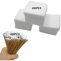 Gun Cleaning Kit 2'' Pistols Cleaning Patches 6'' Lint Free Bamboo Cotton Swabs Weapon Cleaning Supplies Hunting Gun Accessories