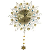Light Luxury Flower Shaped Wall Clock Decoration of The Background Wall of The Living Room and Dining Room Home Fashion Watch