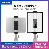 NEEWER Tablet Metal Holder for iPad Tripod Mount Adapter with Cold Shoe Arca Type Base NATO Interface for iPad Mini Air Pro