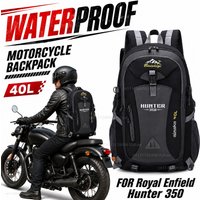 FOR Royal Enfield Hunter 350 2022-2026n Motorcycle Backpack 40L Waterproof Travel Backpack Outdoor Hiking Camping Daypack