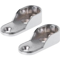 2025 New 2pcs Wardrobe Clothes Tube Support Closet Rod Pole End Bracket Thickening Holder