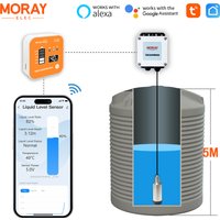 Moray ME202R 5m 433MHz Zanurzalny Czujnik Poziomu Cieczy z Wyświetlaczem Temperatury LED, Alarmem Zdalnym i WIFI, Wysoka Dokładność