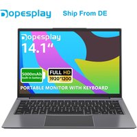 Dopesplay 14,1 Zoll Lapdock-Monitor für Samsung DeX Mini PC Tastatur Tragbarer Bildschirm Extender für S24 Z Fold 6 Note 20 Steam Deck