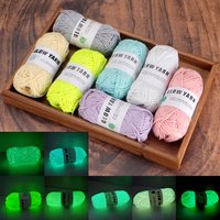 1pc Creative Functional Yarn Glow In The Dark Yarn, Polyester Luminous Chunky Weaving Yarn, DIY Handcraft Knitting Crochet Yarn