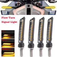 Uniwersalne kierunkowskazy motocyklowe LED 8mm, 12V, migacze, lampy płynące w kolorze bursztynowym, tylne kierunkowskazy.