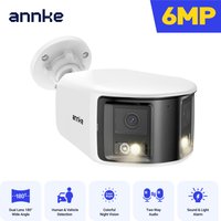 ANNKE Smart Home 180° 8MP/6MP DUO POE Dual Lens Wide View Outdoor Video POE Camera,4K AI Human Detect,8MP Security CCTV Camera