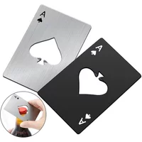 Creative Poker Shaped Bottle Can Opener A Stainless Steel Card Size Bar Restaurant Multifunction Tool Gift