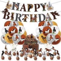 Horse Racing Cowboy Birthday Party Festive Decoration Supplies