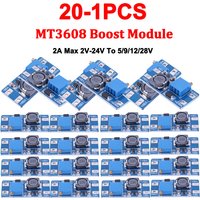 20-1PC MT3608 DC-DC Step Up Converter Module Adjustable Booster Power Supply Module Voltage Regulator 2A Max 2-24V To 5/9/12/28V