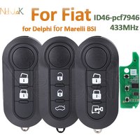 for Delphi for Marelli Remote Key For Fiat 500 Bravo Ducato Doblo Qubo Grande Punto for Citroen Jumper for Peugeot ID46 PCF7946