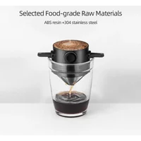 Coffee Filter Set Stainless Steel Drip Coffee Holder Funnel Portable Reusable Tea Infuser Stand Paperless Pour Coffee Dripper