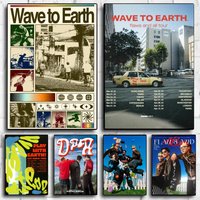 Famous Kpop W-Wave To Earth Poster Modern Aesthetic Wall Art Print Room Decoration Items for Bedroom Home Decor Gift