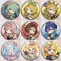 Miku Hatsune Anime Badge Pin Cute Chibi Keychain Pastel Style Vocaloid Cosplay Accessory Kagamine Rin MEIKO Decorative Brooch