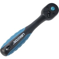 Libraton 1/4 Inch Ratchet 1-Pack, Ratchet Handle with Teardrop Head, Quick-Release Ratchet with Comfort Grip