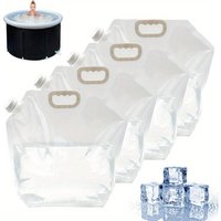 Portable Clear 10L Large 4 Pack Ice Bath Bags Ice Barrel for Athlete Cold Therapy Home Ice Bath Bathtub Freezer Water Bag