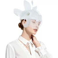 Feather Headwear Bride's Hair Accessory Hat Solid-Color Fashionable Beret Woman Floral Hair Fascinator Headband Wedding Headwear