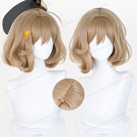 NIKKE Anis Cosplay Wig 33cm Short Mixed Brown Women Wigs Anime Cosplay Wig Halloween Heat Resistant Synthetic Hair