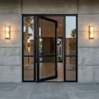 Best Selling Aluminum Frame Tempered Glass Pivot Door Fashion Large Entrance Revolving Doors Rainproof Manual Glass Doors