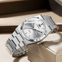 Fashion Calendar Men's Watch, Steel Belt Non-Mechanical Business Life Waterproof Quartz Watch