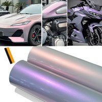 Rose Pink Charm Purple Vinyl Wrap Car & Motorcycle Self Adhesive Vinyl Body Wrapping Film PET Styling Auto Decal Car Accessories