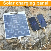 Emergency Portable Equipment Dual USB Interface Solar Charger For Outdoor Camping Charging For Phones Flashlights Fans charge