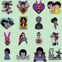 Superior Quality Comedy Anime Burger Enamel Pins Metal Cartoon Brooches Backpack Hat Lapel Badges Fashion Jewelry Gift Wholesale