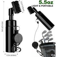 Golf Club Head Cleaning Brush, For U-shaped And V-shaped Grooves With Retractable Buckle