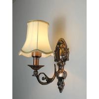 Vintage copper wall lamp European retro wall light Red Bronze Candlestick Bedside corridor staircase Sconces Lighting home decor