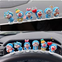 New Doraemon car little ornament creative female car-mounted central console screen interior electric rearview mirror decoration