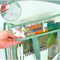 Transparent Foldable Waterproof Book Organizer Tote Bag for Student Classroom, Dormitory, Household & Office Use