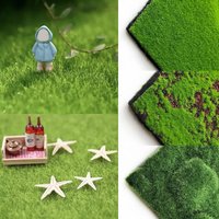 1Pcs Green Grass Mat Artificial Moss Micro Landscape Fake Turf Ecological Bottle Decor Flocking Lawn Jewelry Home Garden Decor