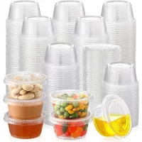 300ml Einweg-Schüssel mit Verstärktem Inhalt Lunchbox Runde Form Kunststoff Geeignet für Haushalt und Küche Suppenschüssel mit Deckel