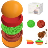5-in-1 Dog Bowls Set, 6.1 inch Cute Colorful Hamburger-Shaped Dog Food Bowl Stackable for Easy Storage and Travel, Cat Bowls