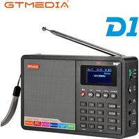 Tragbares Radio DAB+/FM+BT/Karte/AUX Unterstützt BT TF-Karte Digitaler Player mit Uhr/Alarm/Schlaf-Timer mit Zeitanzeige GTMEDIA D1