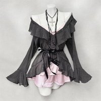 New Japanese Vintage Sweet 3 Piece Set Women Polka Dot Cardigan+ Vest+ Skirts Harajuku Subculture Fashion Elegant Chic Outfits