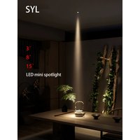 Led Spotlight Cabinet Mini Spot Light Small Angle Embedded 3W 3 8 15Degree Atmosphere Museum Display Art Picture Foco Adjustable