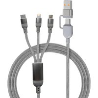 1.2M Charging Cable 3 In 1 USB Type C Charger Cord MultiPort Micro Cable For iPhone 15 14 13 12 Samsung Galaxy Xiaomi Redmi