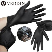 100/50/10/6pcs Nitrile Gloves Disposable Tattoo Latex Gloves Black Permanent Waterproof S M L Tattoo Gloves Tattoo Accessories