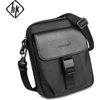 HK Men's Side Shoulder Bag Water-resistent Crossbody Bag For Men Travel Passport Wallet Mini Cell Phone Bag Pouch Sling Packs