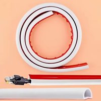 Wiring Duct Floor Cord Cover for Extension Cords Self Adhesive Wall Cable Concealer Flexible Cable Hider Cover Wire Protector