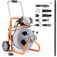 WeWork 100ft 1/2 Inch Sewer Snake Machine 30m 16mm Drain Auger Electric Pipe Cleaner and Drain Cleaning Machine with Cutter