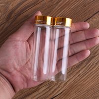 5pcs 50ml 30*100mm Spice Jars Glass bottle with Golden Caps Glass vessels Potion bottles Perfume Bottle for Wedding favors