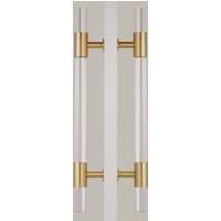 Dooroom Brass Acrylic Door Handles transparently Double Door Door Shower Room Single Side Double Side Matt Gold Pulls