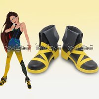 Anime Alien Stage Hyuna Cosplay Shoes Black-yellow Boots Leather For Women Men Halloween Party Stage Performance Shoes Customize