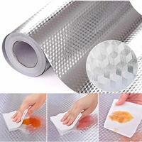 Kitchen Wall Decals Self-Adhesive Aluminum Foil Waterproof Stickers for Countertop Remove Home Decor