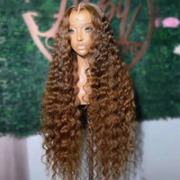 26inch New Soft Dark Brown Color Long Kinky Curly 180Density Lace Front Wig Synthetic For Women High Temperature Glueless Daily